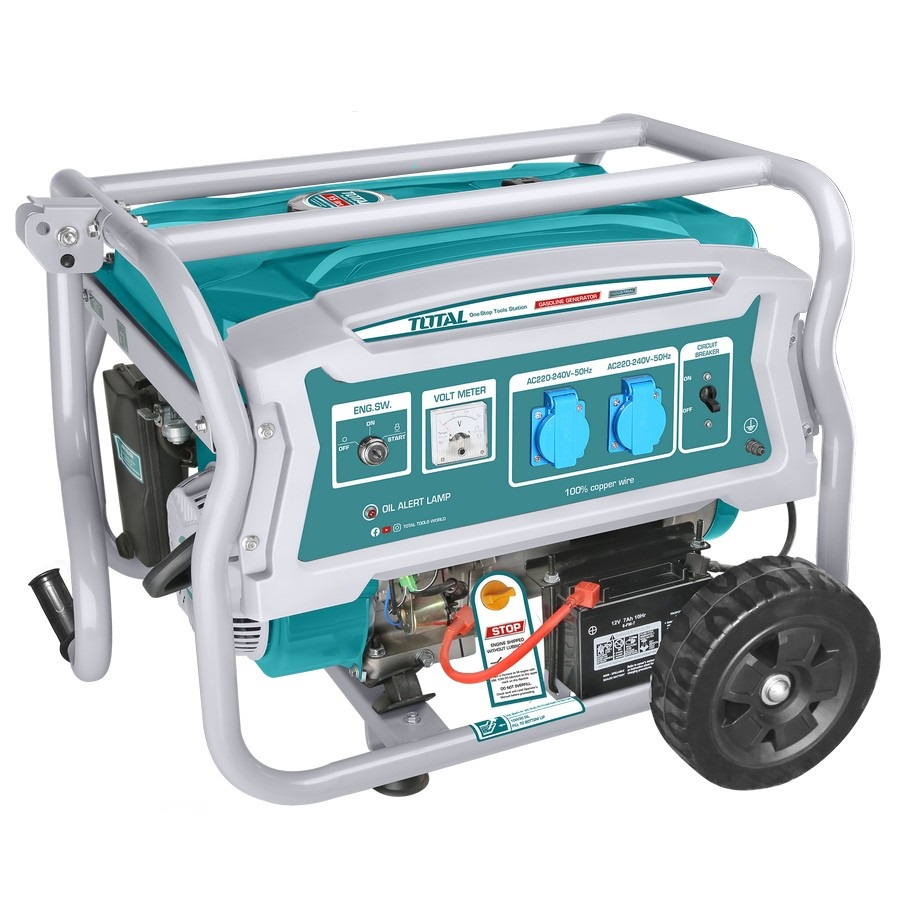 Бензиновий електрогенератор Total TP135006E, 1 фаза (220-240В) 2,8 кВт